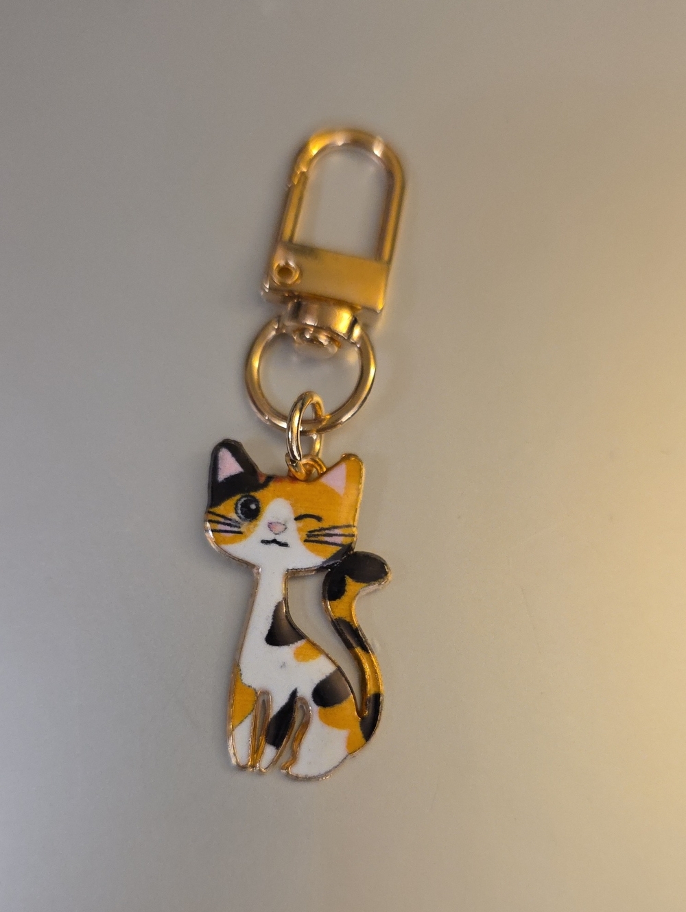 CAT  ZIPPER Pull purse charm Or Charm bracelet Lobster claw clip closure